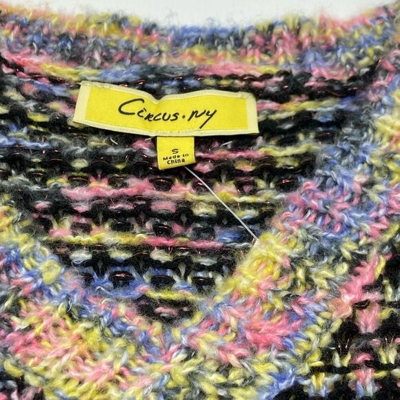 NWT Circus NY Multicolored Rainbow Sweater S - Picture 8 of 12